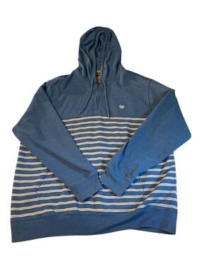 Chaps Men's Extra Large Quarter-Zip Striped Hoodie